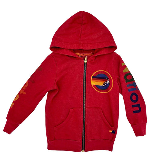 Aviator Nation red zip up, 4 years