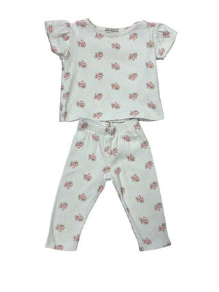 Bebe Organic Pointelle Knit Floral Set, 12 months