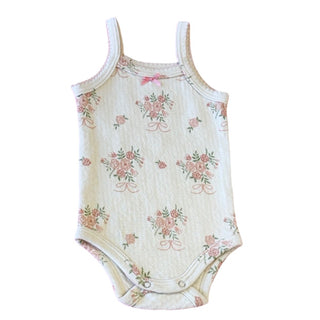 Wild Wawa New w/tags pointelle onesie w/pink flowers, 0-3 months