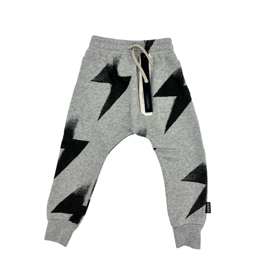 Nununu new with tags grey lightning sweatpants, 3-4 years