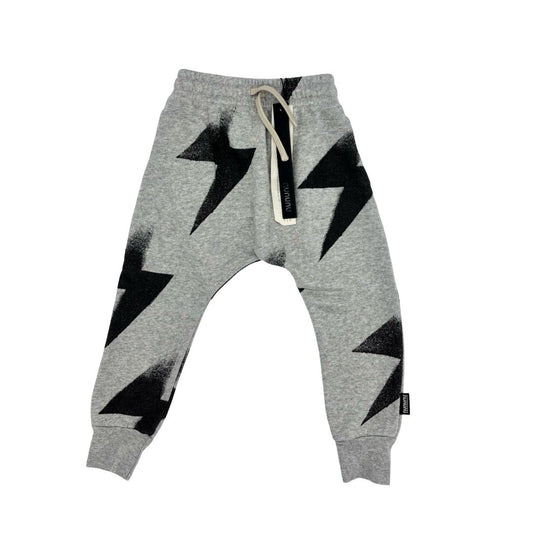 Nununu new with tags grey lightning sweatpants, 3-4 years
