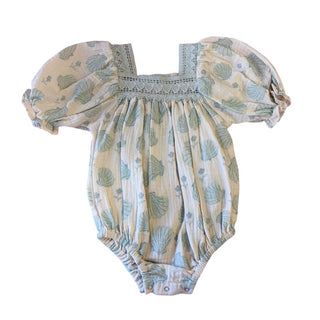 Wild Wawa New w/tags blue sea shell gauze romper, 12-18 months