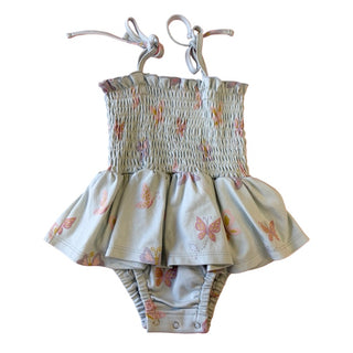 Wild Wawa New w/tags blue butterfly skirted romper, 12-18 months