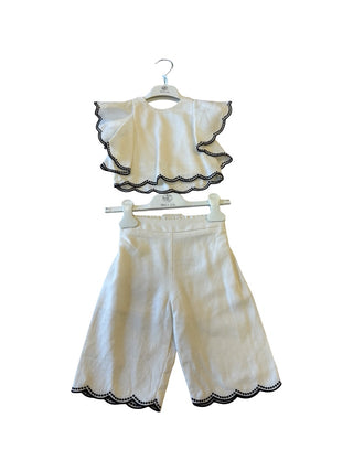 Abel & Lula Scalloped tank top and short set, 12 months