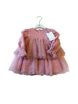 Abel & Lula New with tags tulle dress with embroidered bows, 12 months