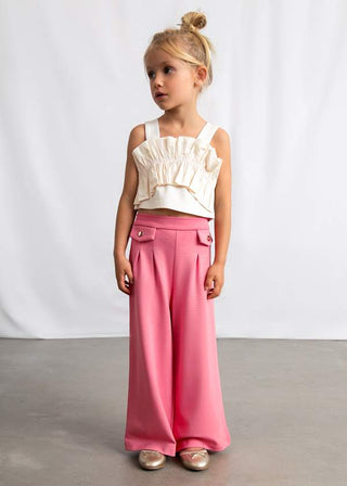 Girls ruffled shirt and blazer pant 3 piece set new with tags, 4 years