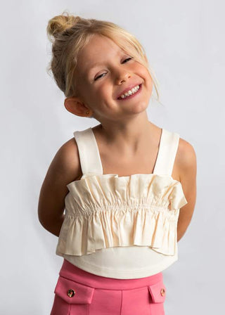 Girls ruffled shirt and blazer pant 3 piece set new with tags, 4 years