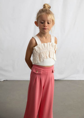 Girls ruffled shirt and blazer pant 3 piece set new with tags, 4 years
