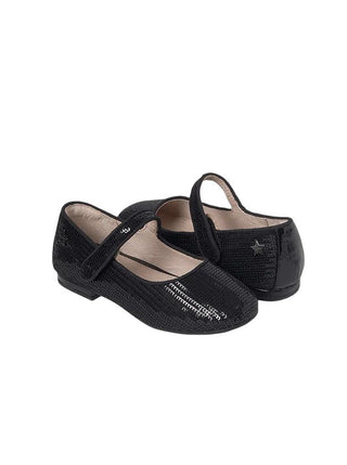 Mayoral Black Sequin Ballet Flats, 33 eu