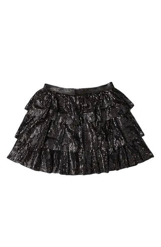 MIA New York Black Sparkly Layered Skirt, small