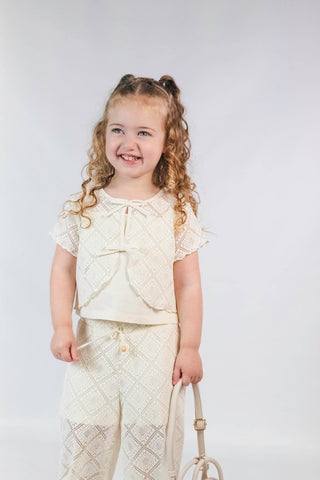 Mayoral 3 piece chickpea crochet set new with tags, 4 years