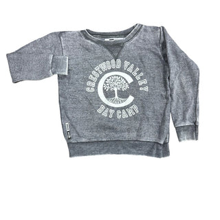 Vintage Havana Grey Crewneck with Crestwood Valley Day Camp Logo, 5-6 years