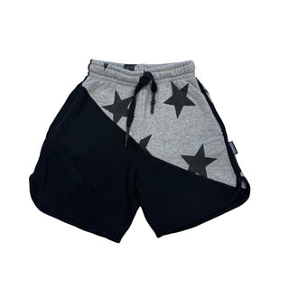 Nununu Spliced Grey and Black Star Shorts, 4-5 years