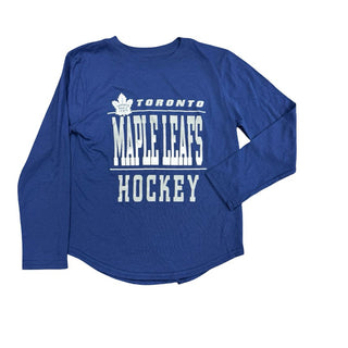 NHL Blue Maple Leafs Long Sleeve Shirt, large