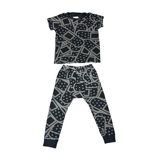 Nununu Brown and Black Pyjama Set, 4-5 years