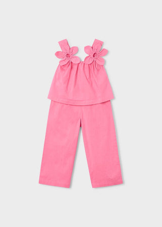 Mayoral Girls flower top and pant set new with tags, 4 years