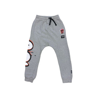 Nununu Grey Sweatpants with Patch and Graphics, 8-9 years