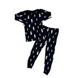 B Steps Black waffle set w/lightning bolt, 3 years