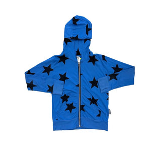 Nununu Blue zip up w/stars, 6-7 years