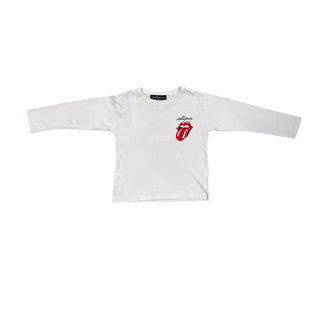 Zara White Rolling Stones long sleeve, 3-4 years