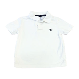 Petit Bateau White collared tshirt, 3 years