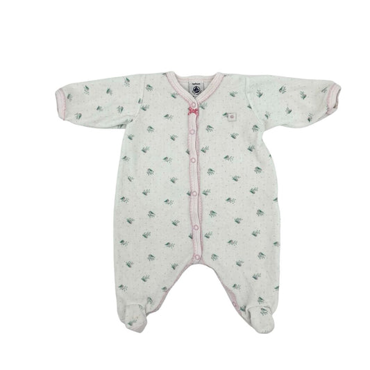 Petit Bateau velour sleeper, 1 month