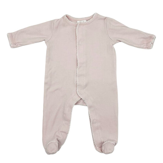 Southern Proper sleeper with white scallop detail , newborn