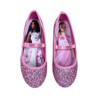 H&M x Barbie Pink sparkle Barbie ballet flats, Euro 32 big kid