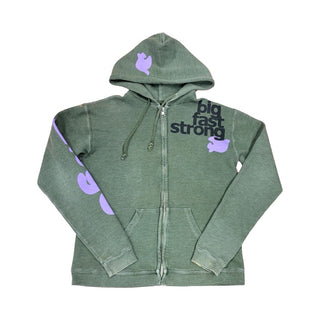Free City Green w/purple fill zip hoodie, Women’s 2