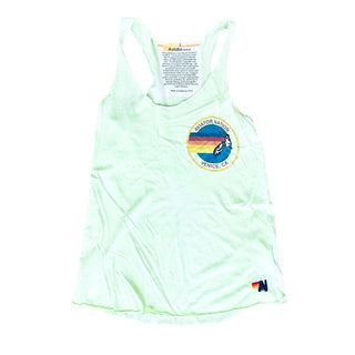 Aviator Nation lime green tank top, small