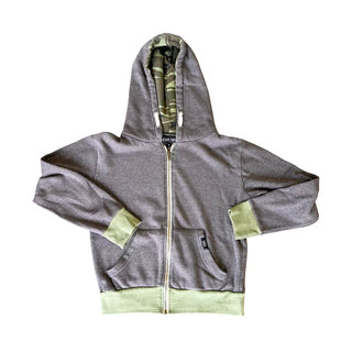 Vintage Havana grey/camo hoodie, medium (10-14 years)