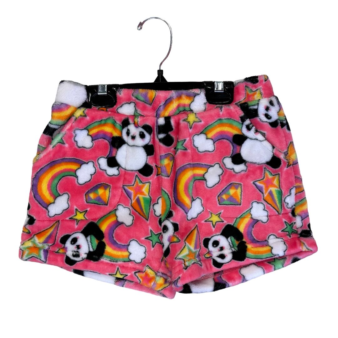Candy Pink fuzzy pajama shorts, 6 years