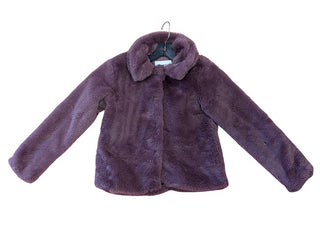 Liv & Lottie Fluffy Purple Jacket with Buttons, 7 years