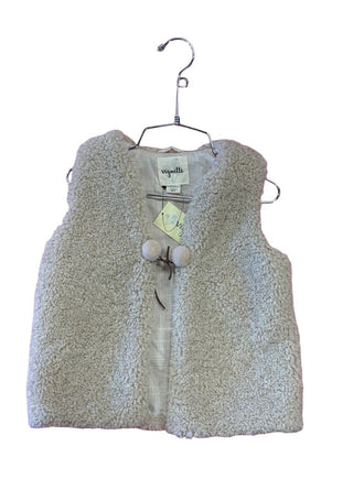 Vignette Fluffy Cream Vest, 4 years