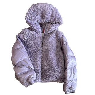 Moncler Purple Jacket with Hood and Teddy Bear Body, 12 years