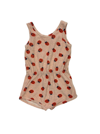 Bobo Choses Ladybug Pattern Terrycloth Romper, 8-9 years