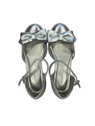 Nordstrom Silver Bow Shoes with Heel, 1 big kid