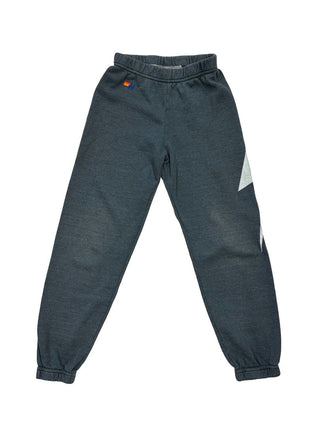 Aviator Nation Navy Sweatpants with Lightning Bolt Graphic, 8 years