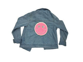 Young Hearts Denim Jacket with Gem Buttons and Smiley Patch, 8 years