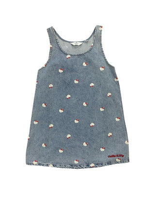 H&M Hello Kitty Pattern Denim Dress, 8-9 years
