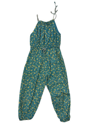 Zimmerman Blue and Yellow Floral Print Jumpsuit, 6 years