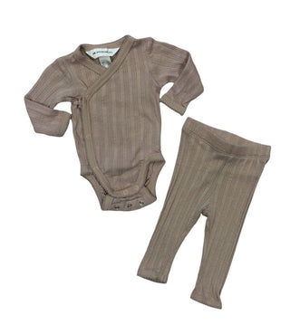 H&M  Dusty Rose Pointelle Knit Bodysuit, 1-2 months