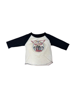 Rowdy Sprouts Black/white Aerosmith long sleeve, 4 years
