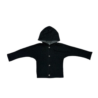 1 + in the Family Charcoal button up hoodie, 12 months