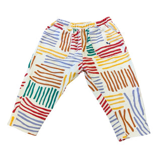 Bobo Choses Crazy lines jogger pants in multicolour sketch print, 2-3 years