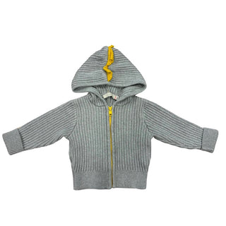Stella McCartney Grey knit zip up w/dragon spikes, 12 months