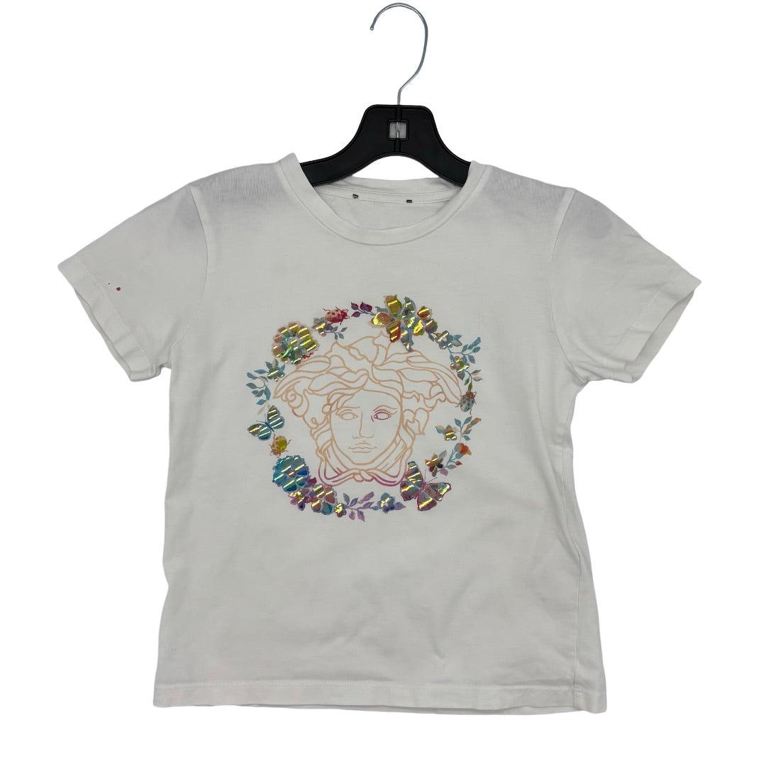 Versace White tshirt w/paint stain, 8 Years