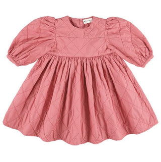 Morley Noah quilted rose pink dress w/puffed sleeve, 6 years