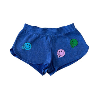 Firehouse Blue w/smile face shorts, Large