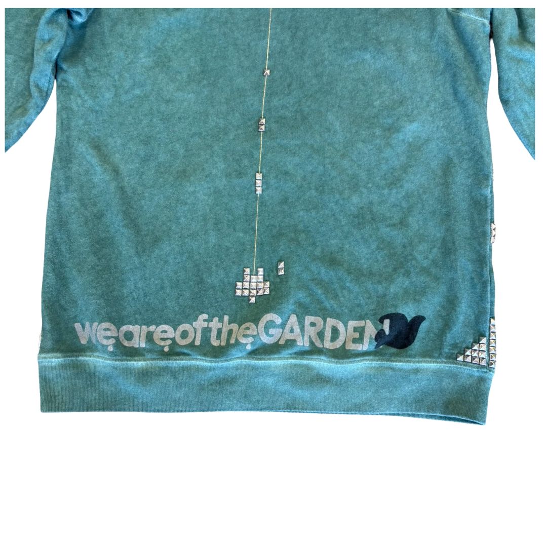 Free City green stud sweatshirt, 1 womens